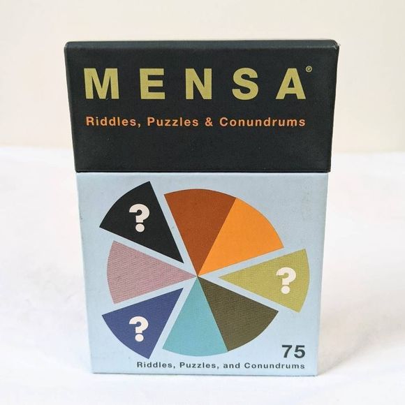 Mensa 75 Card Box Set Riddles, Puzzles, & Games Chronicle Books 2003 - Picture 5 of 11
